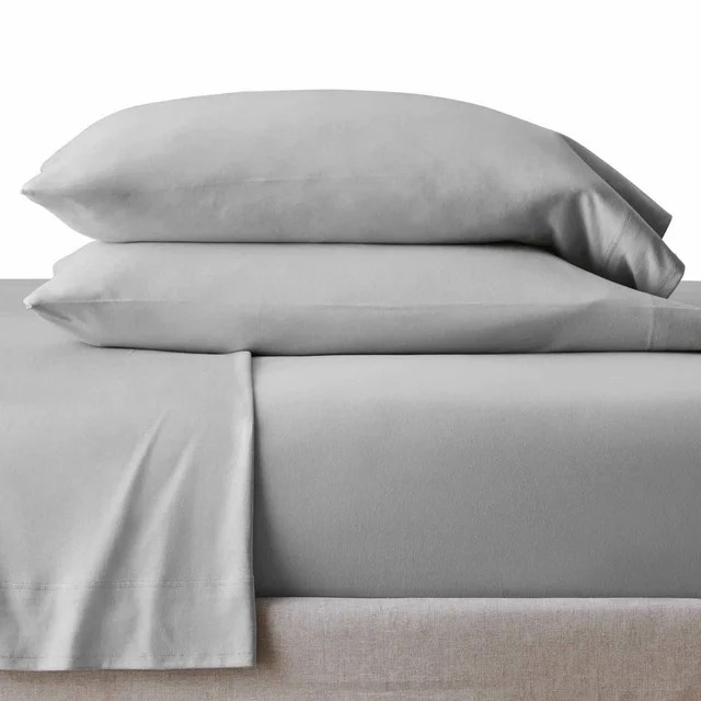 Better Homes & Gardens 4 -Piece Soft Silver Jersey Sheet Set, Adult Queen | Walmart (US)