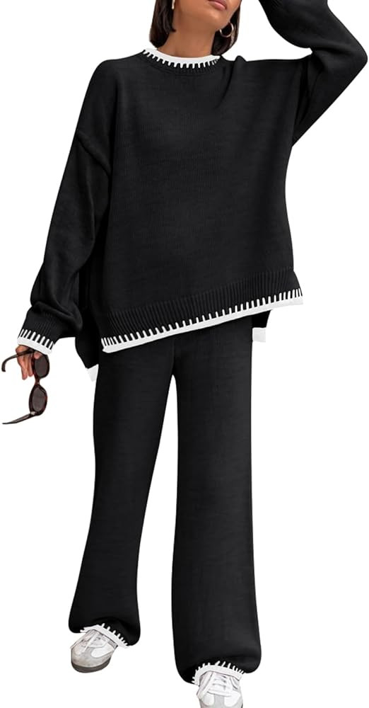 LILLUSORY 2 Piece Knit Lounge Sets Womens Matching Sweater Sets | Amazon (US)