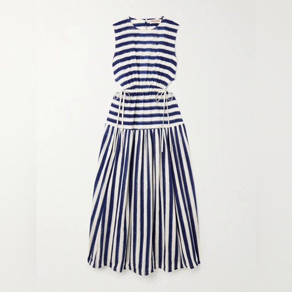 Emporio Sirenuse Pulcheria Ikat Striped Open Back Maxi Dress | Poshmark
