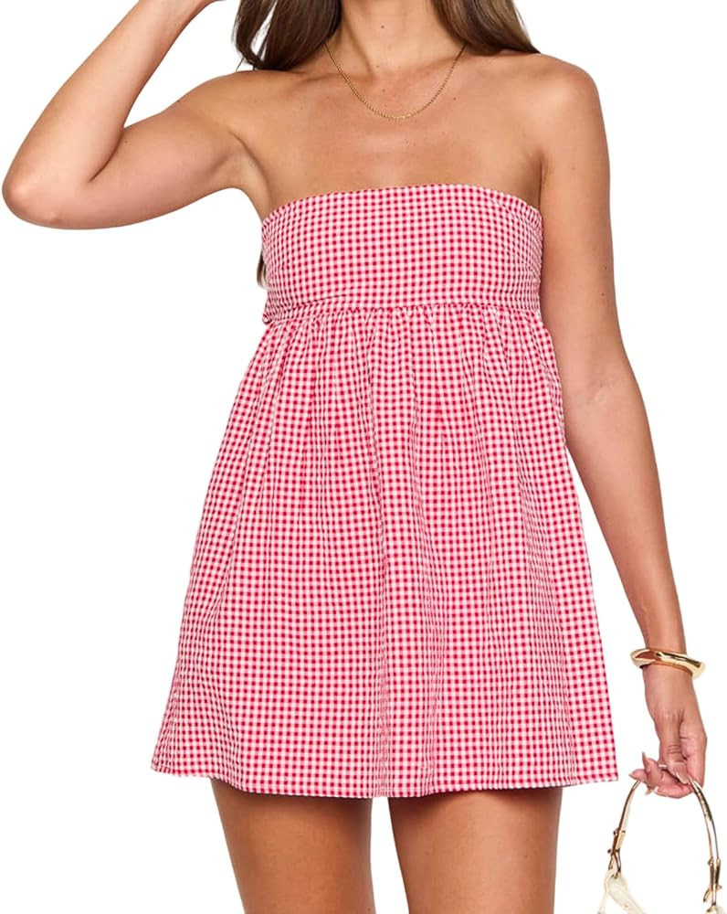 Summer casual wear sleeveless off shoulder cut, mini short length, beach & party outfit, side poc... | Amazon (US)