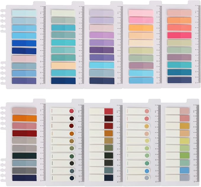 EOOUT 2000pcs Sticky Tabs Page Markers for Annotating Books, Morandi Colored Writable and Reposit... | Amazon (US)