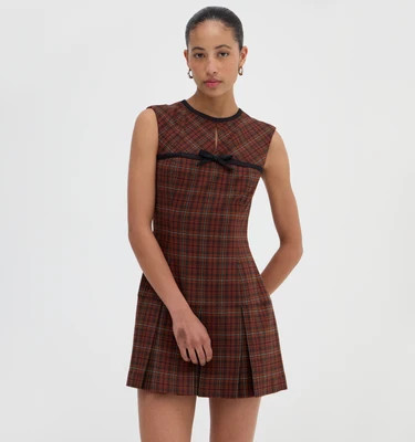 The Michelle Dress - Chestnut Plaid Chestnut Plaid / L | Hill House Home US
