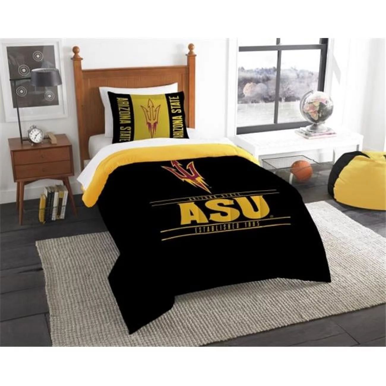 The Northwest 1COL862000086RET COL 862 Arizona State Modern Take Comforter Set&#44; Twin | Walmart (US)