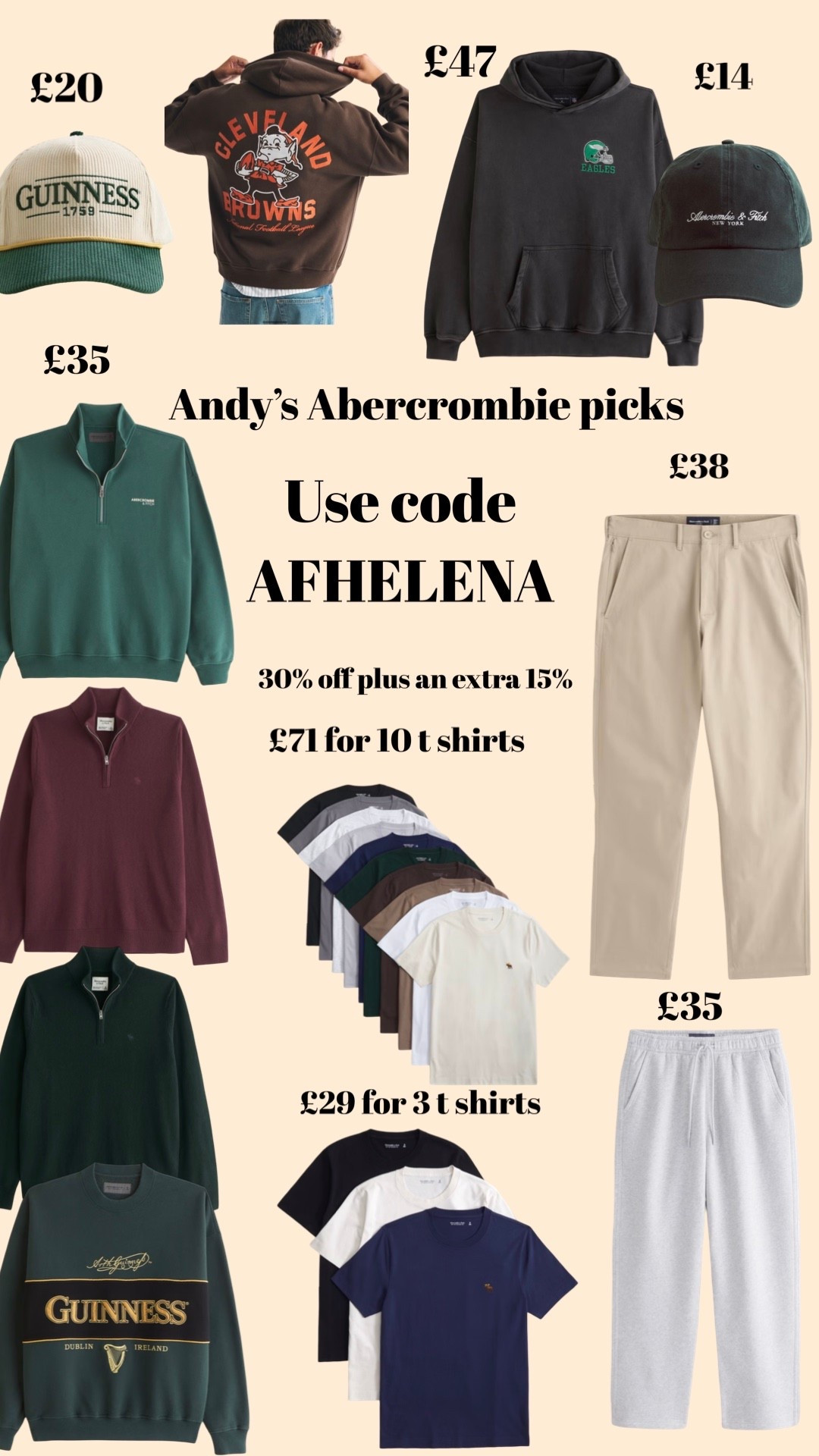 Use code AFHELENA to save an extra 15% on top of 30% off everything on Abercrombie mens! Perfect for gifts!



#LTKCyberWeek