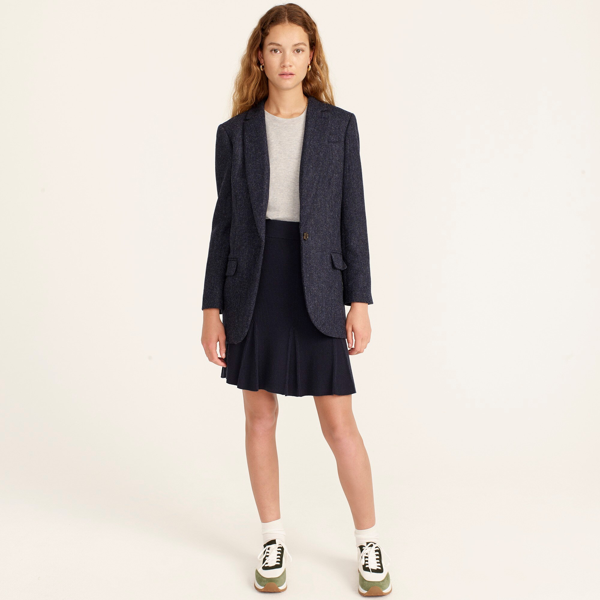 Alfie blazer in navy English wool herringbone | J. Crew US