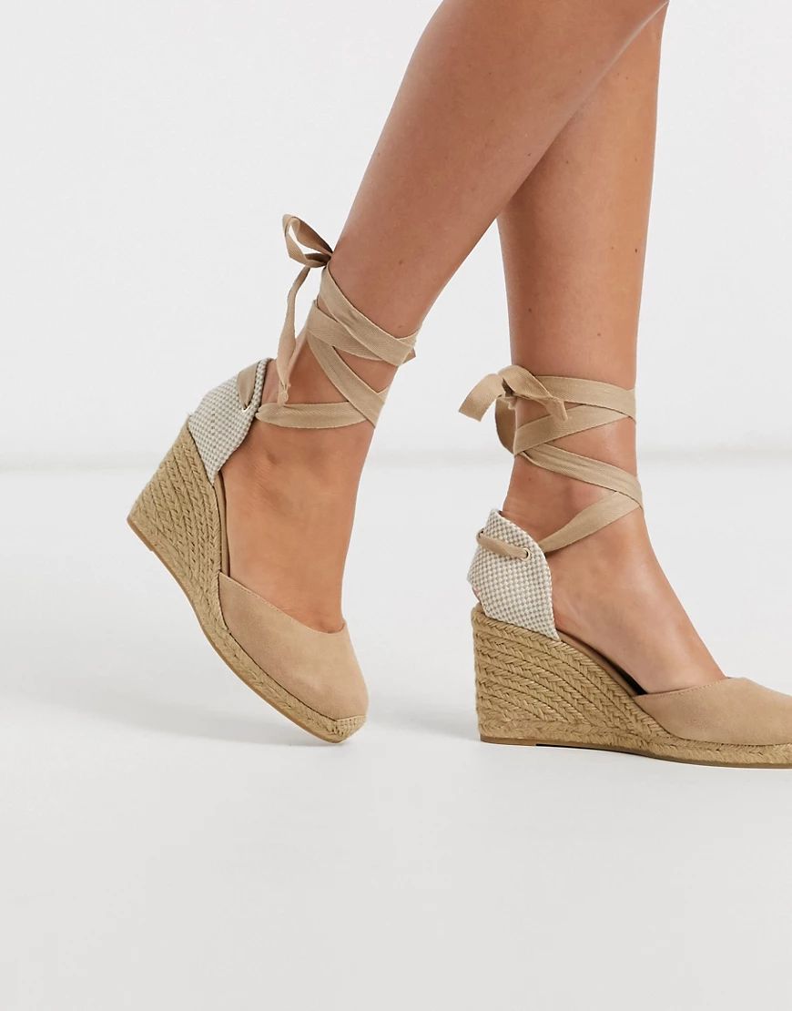 ALDO Muschetta espadrille sandal in suede-Beige | ASOS (Global)
