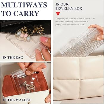 HOMEHIVE Travel Jewelry Bags, 20Pcs Clear Travel Jewelry Organizer, Portable Anti Tarnish Jewelry... | Amazon (US)