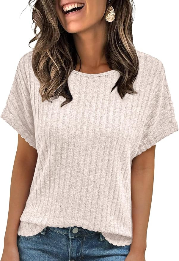 AUTOMET Womens Short Sleeve Tops Fall Shirts 2026 Lightweight Sweater | Dressy Casual Blouse, Fas... | Amazon (US)