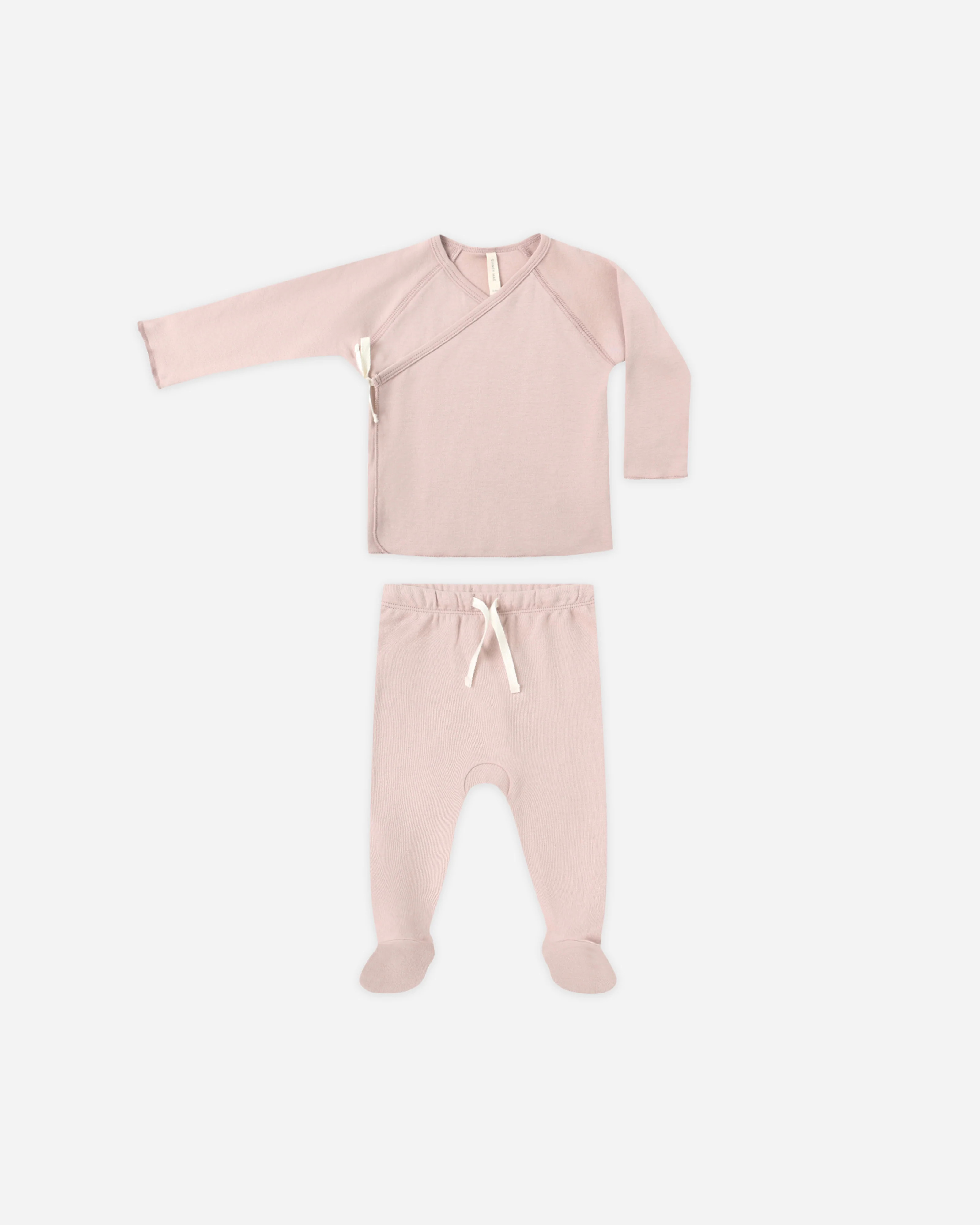 Wrap Top + Footed Pant Set || Rose | Rylee + Cru