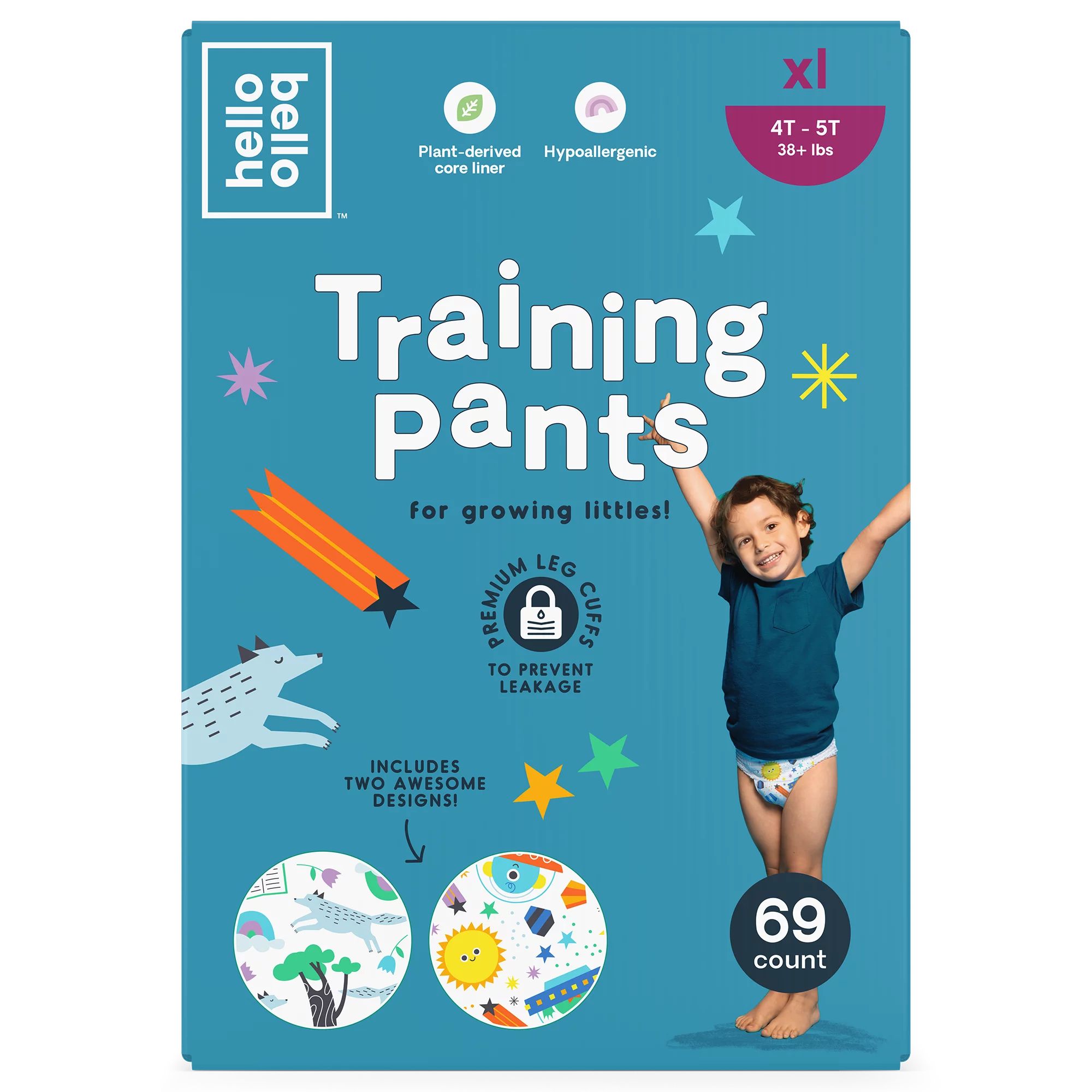 Hello Bello Training Pants Club Box - Bedtime Stories & Space Travelers - 4T-5T/X-Large (69ct) | Walmart (US)