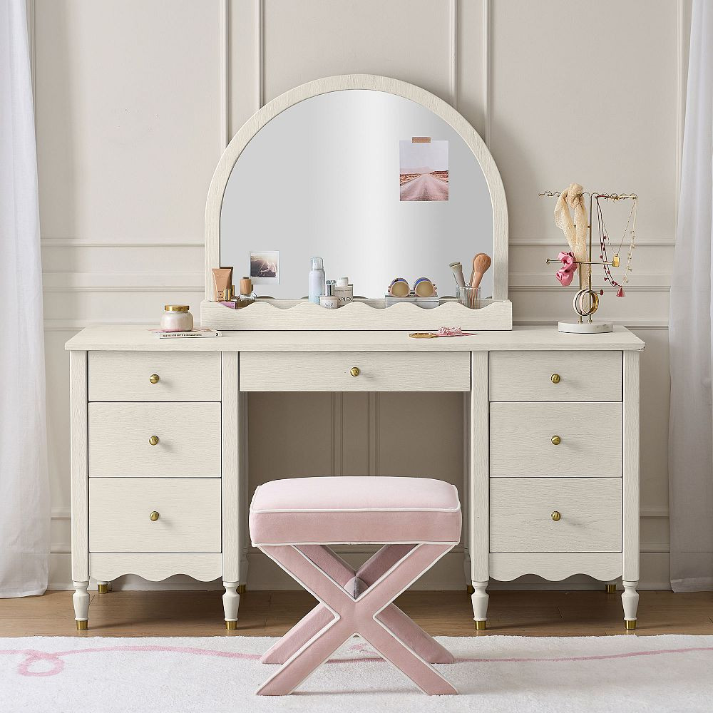 Camille Storage Vanity Desk (60") | Pottery Barn Teen