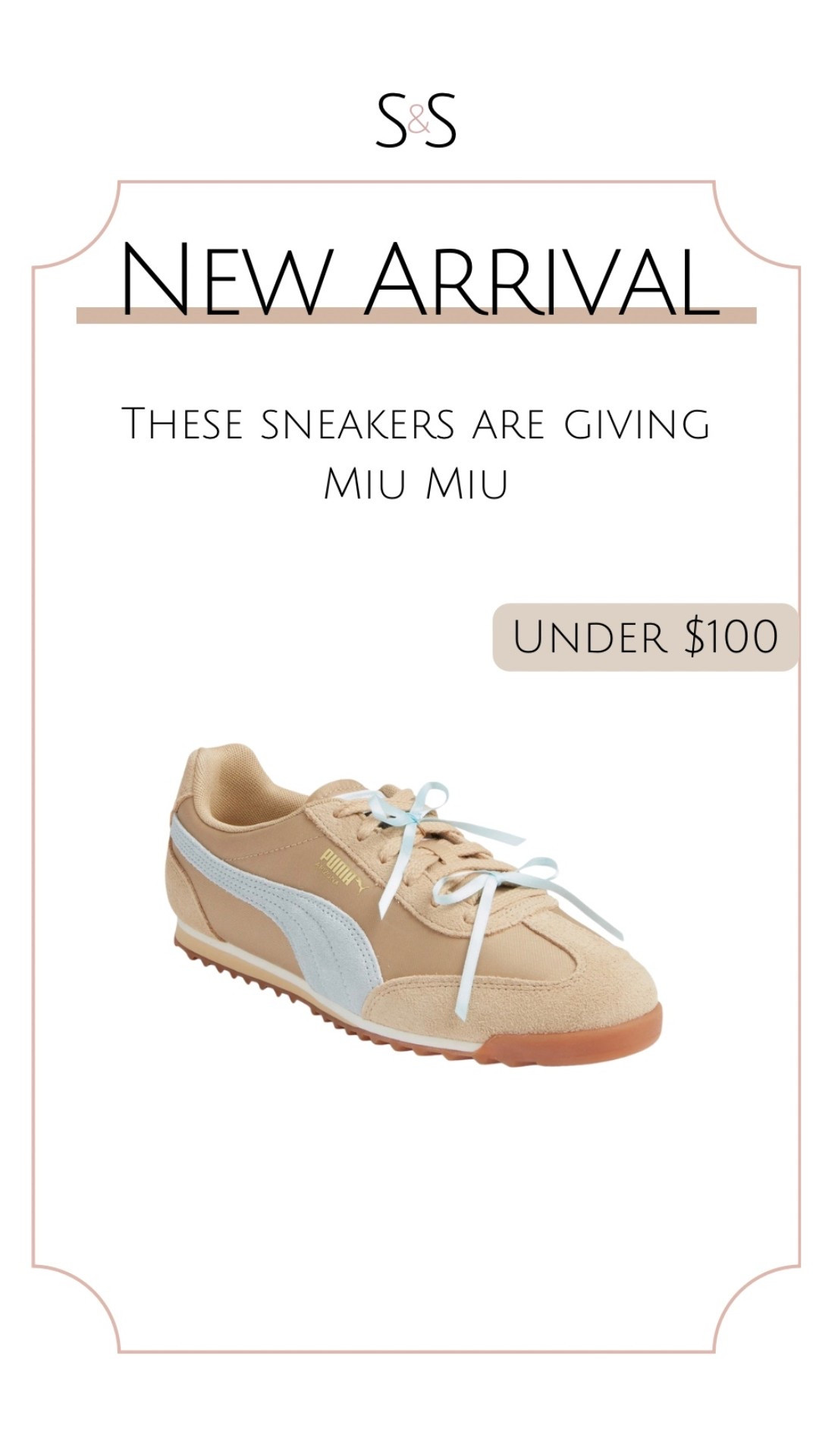 These look way more expensive than they are and the color combo is so good for spring

sneakers under 100 women, puma sneakers women, neutral sneakers outfit, spring sneakers women, casual chic sneakers, designer inspired sneakers, everyday sneakers women

#LTKmomlife #LTKootd #LTKOver40