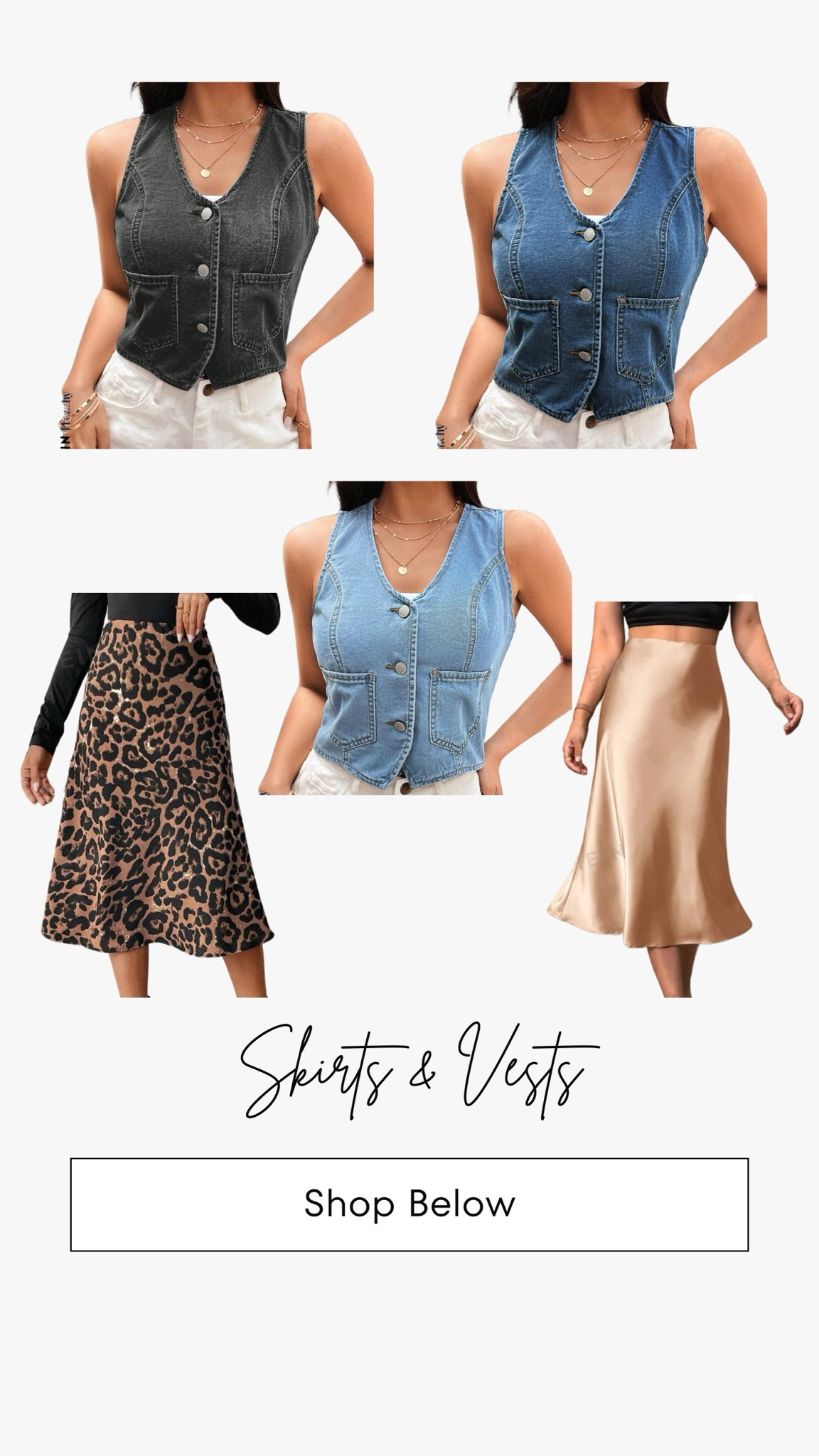 Satin skirts & Denim vests are IN!

#LTKSaleAlert #LTKStyleTip