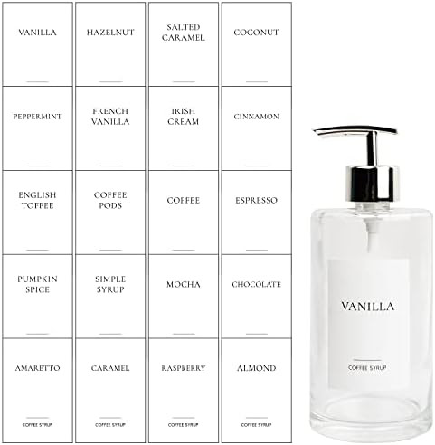 Ezebesta Coffee Syrup Labels Set for Coffee Bar Organization Custom Labels for Coffee Station Wat... | Amazon (US)