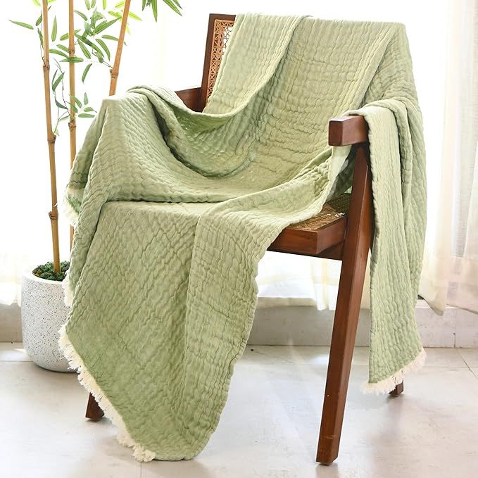 Folkulture Gauze Throw Blanket for Couch, 4 Layered 100% Cotton St Patricks Day Blanket, Throws f... | Amazon (US)