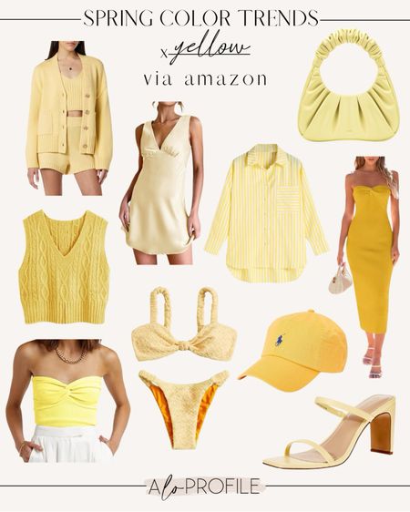 Spring + Summer Color Trends : yellow 🍋💛🌻spring fashion, Amazon finds, Amazon fashion, Amazon spring fashion, Amazon spring staples, spring wardrobe, spring color trends, spring outfits
