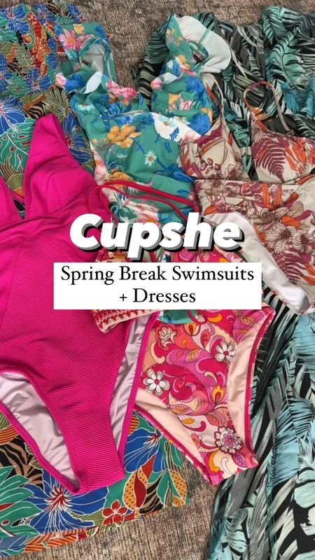 Spring break swimsuits. Spring break outfits. Spring dresses . Vacation dresses. Vacation outfits. Cruise outfits. Honeymoon outfits. One piece swimsuits. Tummy control swimsuits. Floral bikinis. @cupshe #cupshecrew  #cupshe #ad
LisaM15 15% off on $70+ // LisaM20 20% off on $109+ 

*Wearing XS in each 

#LTKtravel #LTKwedding #LTKswim
