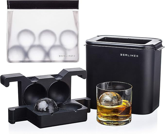 Premium Clear Ice Ball Maker Mold - Whiskey Ice Ball Maker Large 2.4 Inch - Crystal Clear Ice Mak... | Amazon (US)