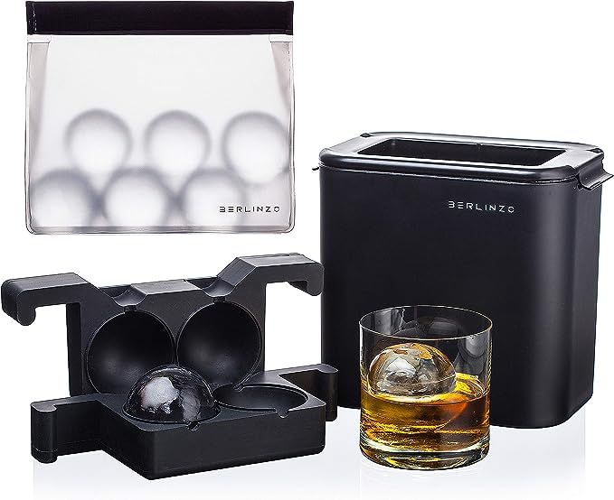 Premium Clear Ice Ball Maker Mold - Whiskey Ice Ball Maker Large 2.4 Inch - Crystal Clear Ice Mak... | Amazon (US)