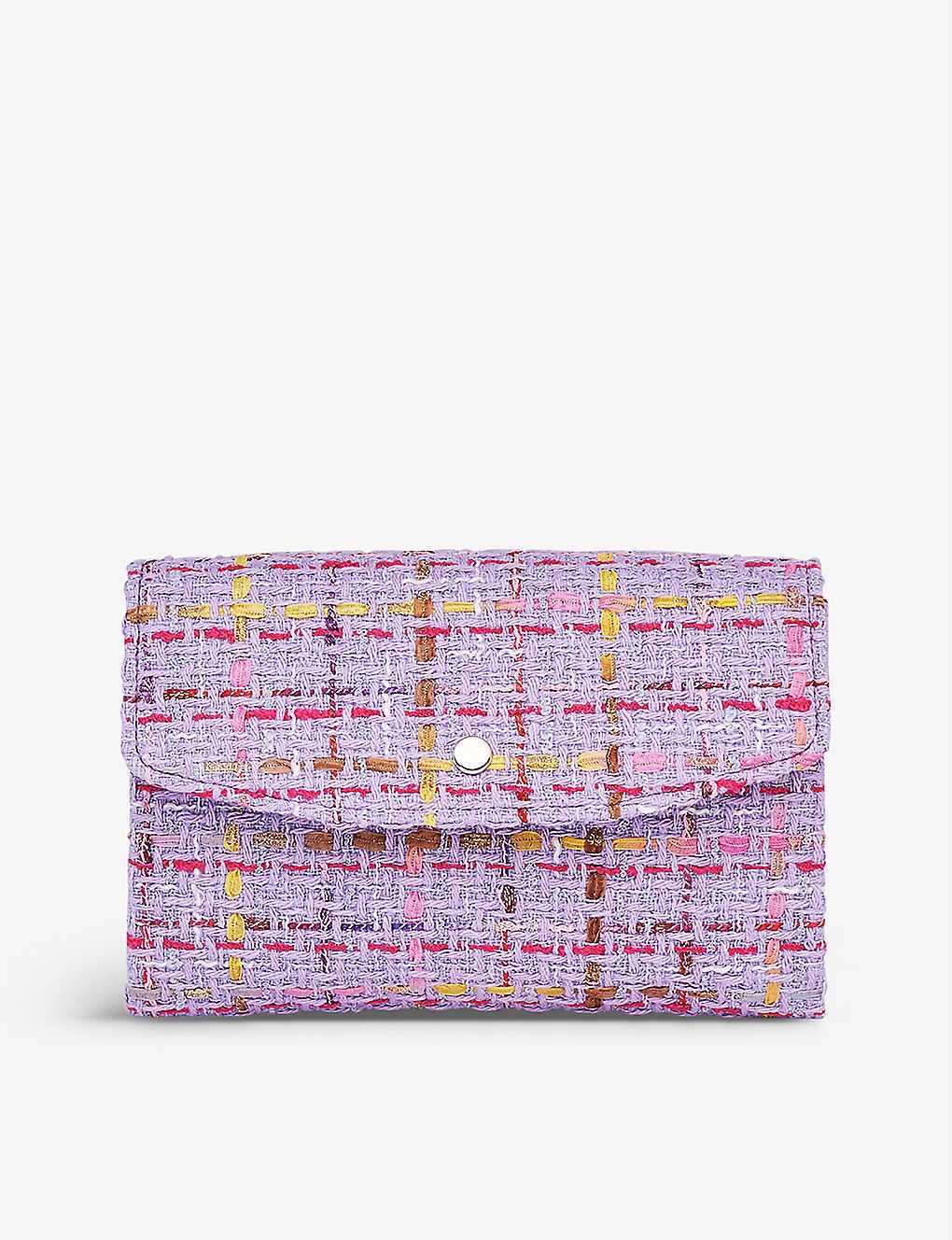 Mini Dora tweed cotton-blend clutch bag | Selfridges