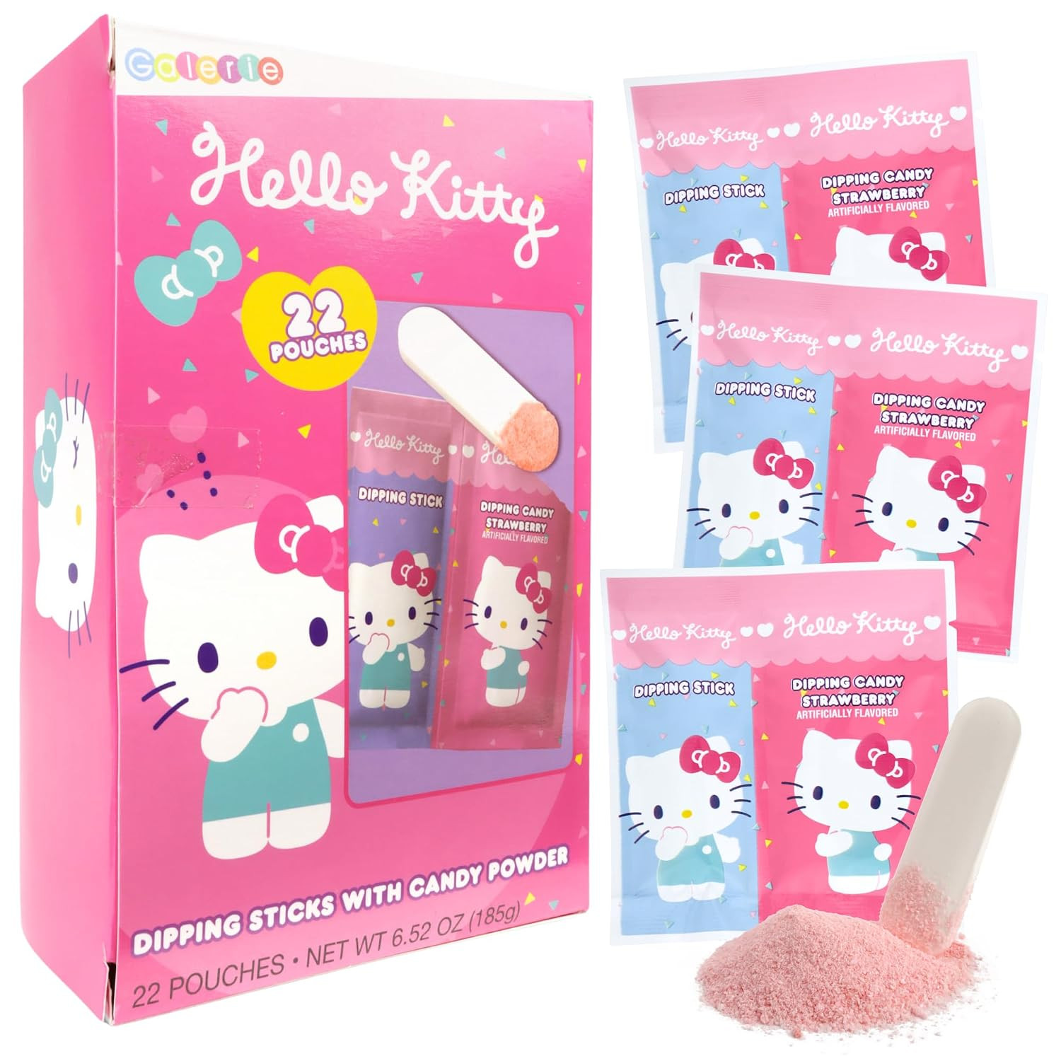 Hello Kitty Dipping Sticks with Candy Powder, 22 Individual Packets | Amazon (US)