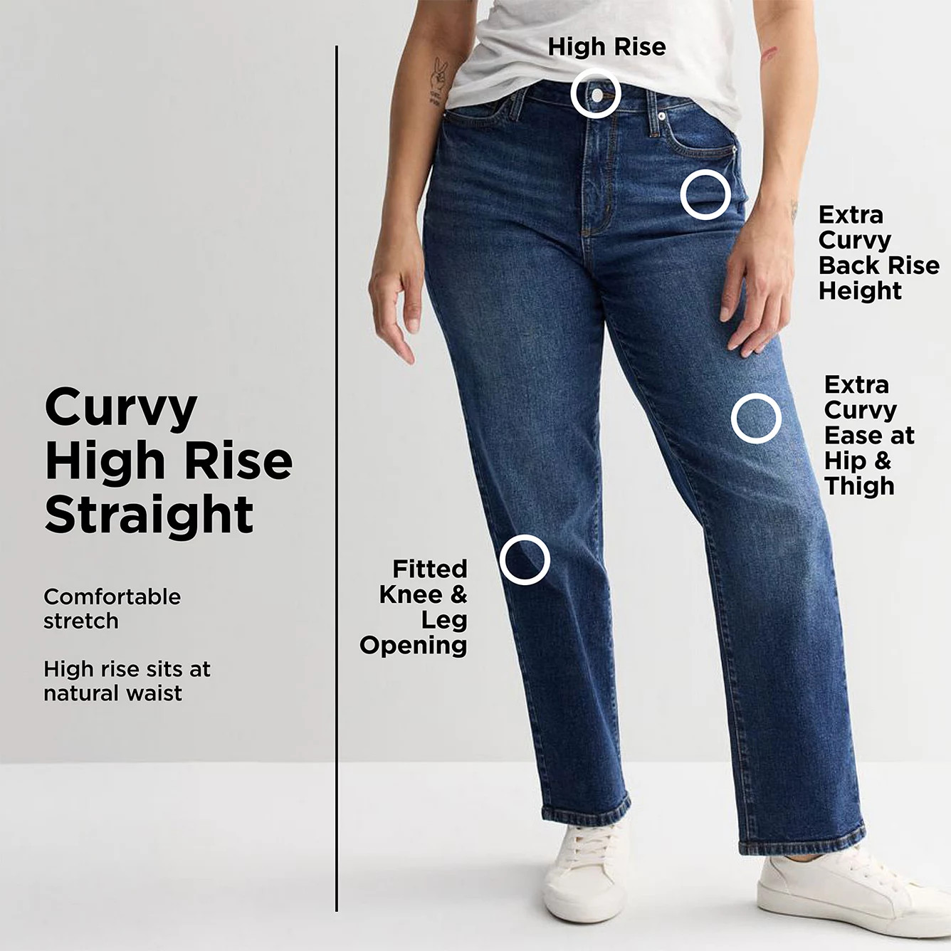 Women's Sonoma Goods For Life\u00ae Curvy High-Rise Straight Leg Jeans | Kohl's