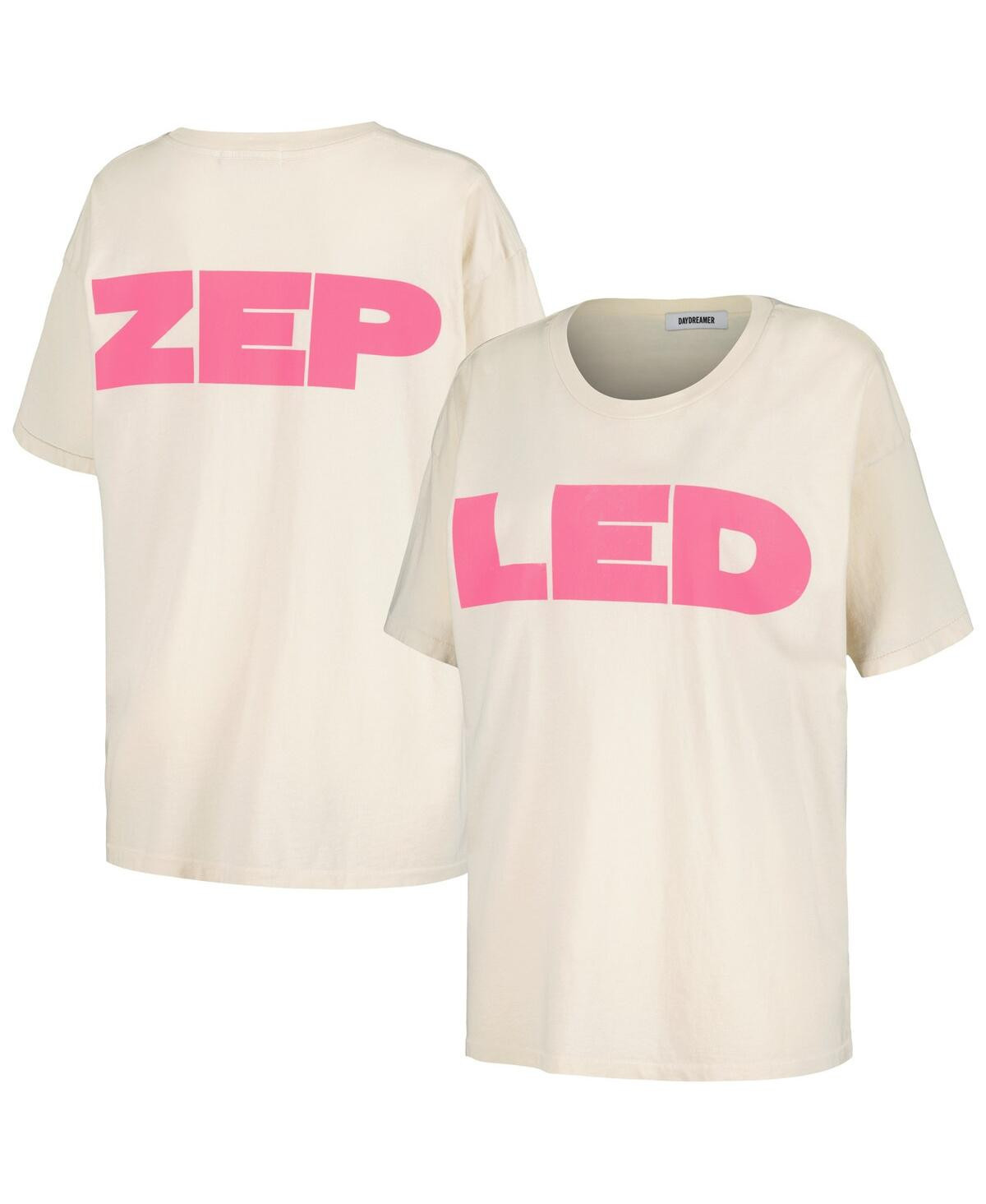 Women's Daydreamer White Led Zeppelin Block Letters Merch T-shirt - White | Macy's