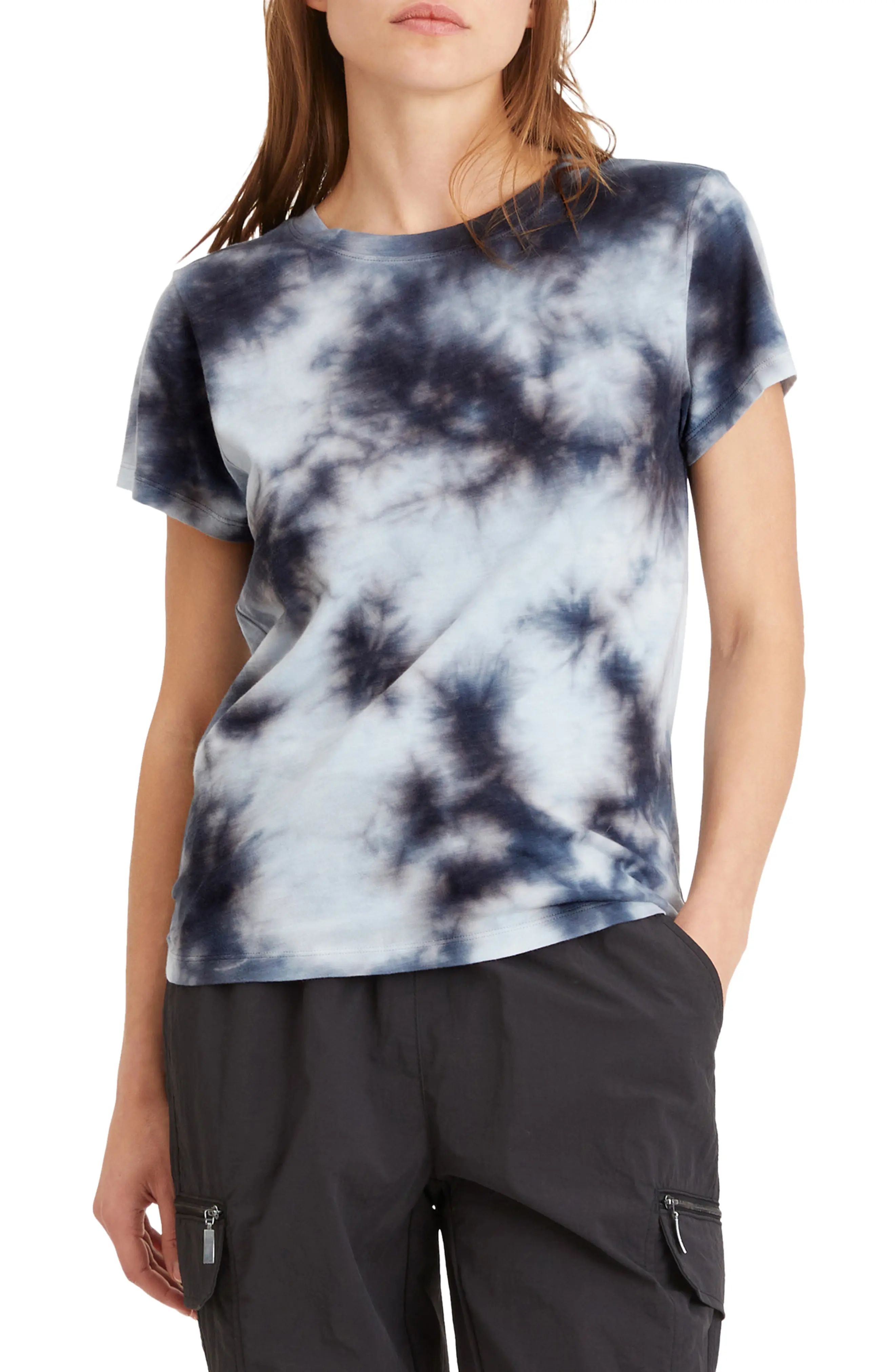 Women's Sanctuary The Perfect Tie Dye T-Shirt, Size XX-Small - Blue | Nordstrom