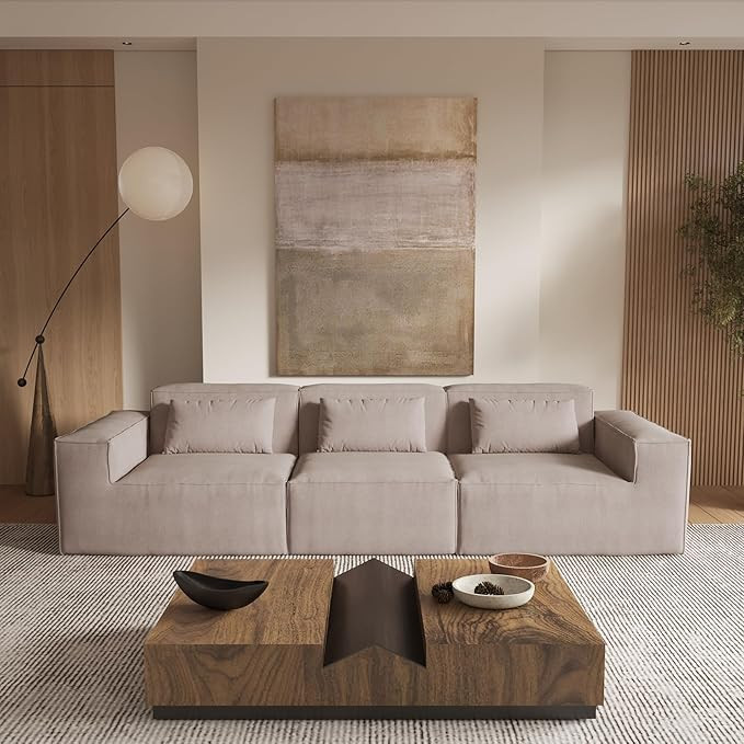 Sectional Couches for Living Room,118" Modern Cloud Modular Sofa with Deep Seat, Upholstered Conv... | Amazon (US)