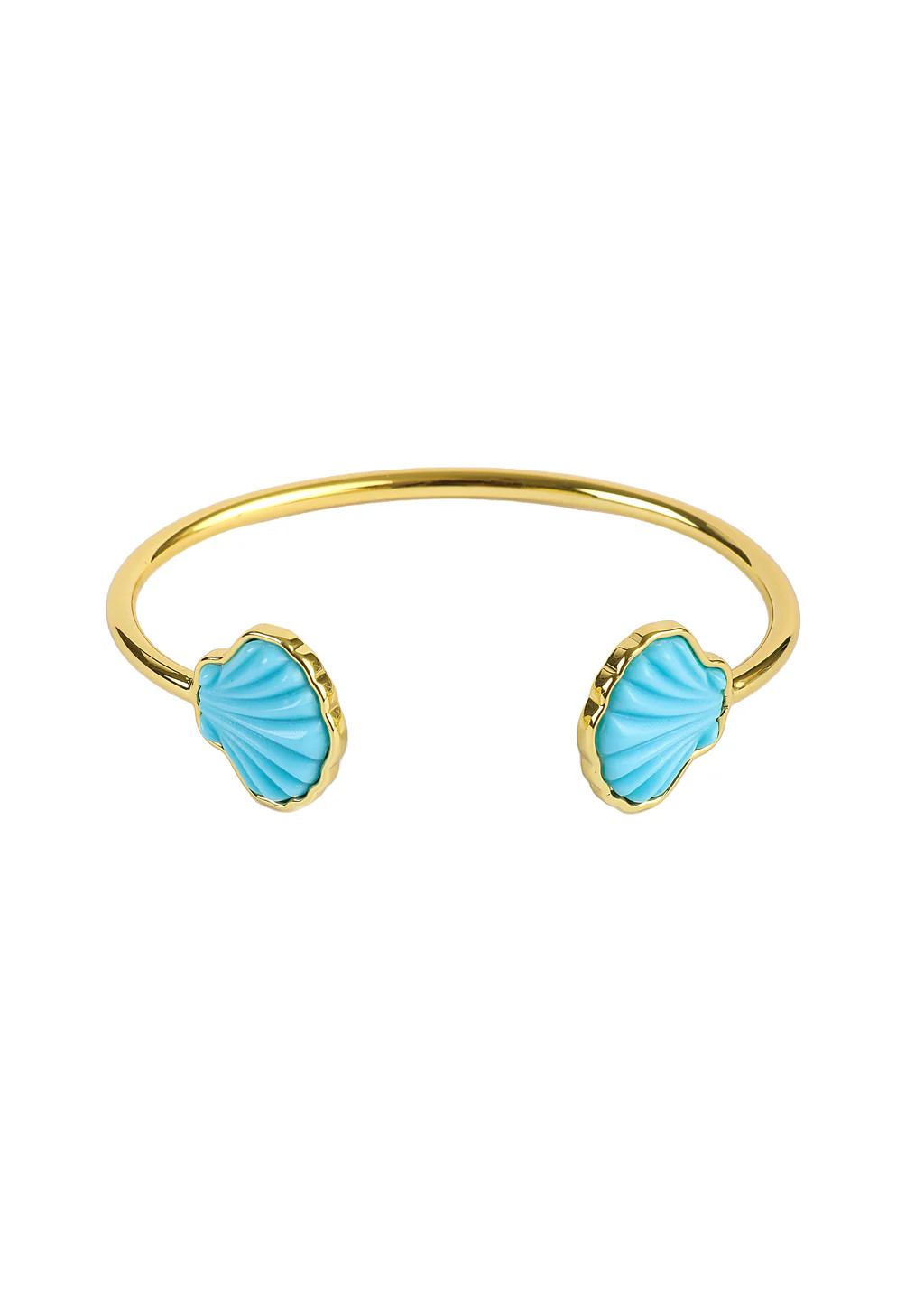 OTM Exclusive: Sankaty Scallop Cuff Bracelet in Turquoise | Over The Moon
