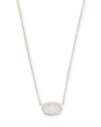 Chelsea Silver Pendant Necklace in White Pearl | Kendra Scott