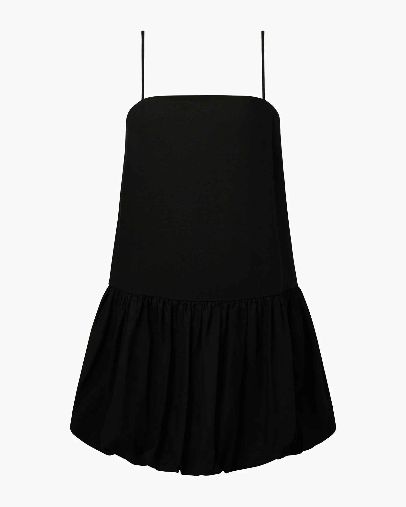 Air Linen Bubble Mini Dress Black / 12 | onia