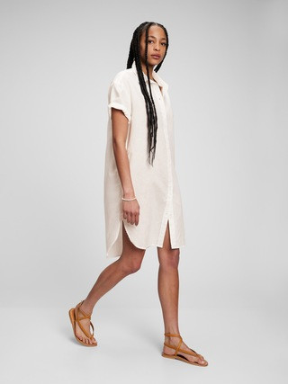 Linen-Cotton Shirtdress | Gap (US)
