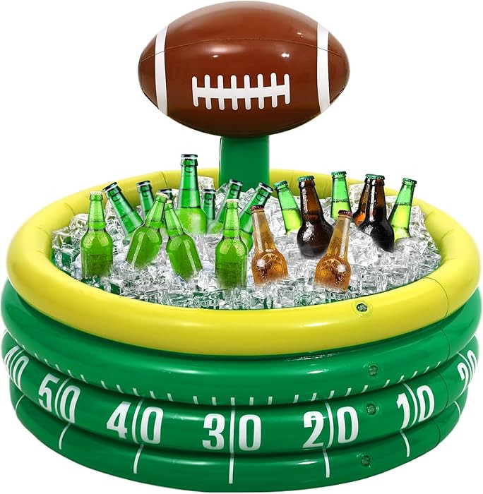 Bencailor Inflatable Cooler Inflatable Football Drink Cooler Toss Game Party Decoration Rugby Bas... | Amazon (US)