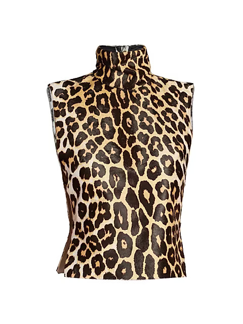 Larma Leather Turtleneck Top | Saks Fifth Avenue