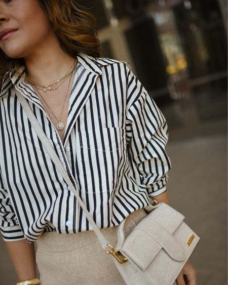This stripe button up shirt is selling out fast! I’m linking a similar one with thicket stripes! 


#LTKworkwear #LTKfindsunder100