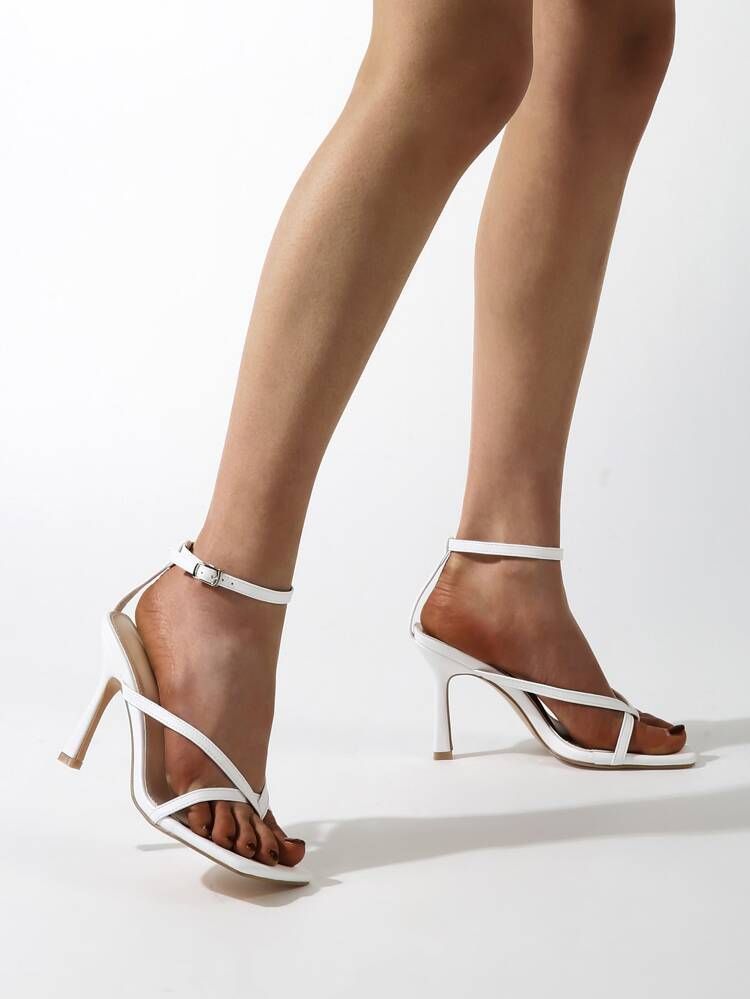 Thin Strap Stiletto Thong Sandals | SHEIN