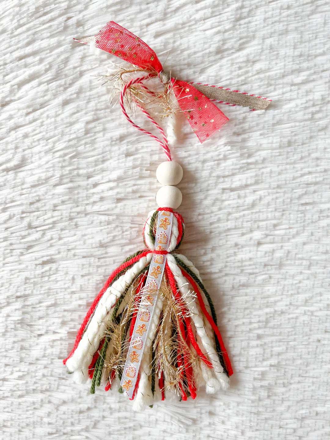 Gingerbread Holiday Stocking Tassel, Jumbo Christmas Decor (6-7 Inches) - Etsy | Etsy (US)