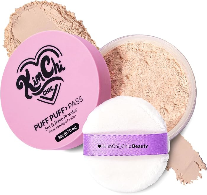 KimChiChic Beauty Puff Puff Pass Set & Bake Loose Setting Powder Makeup | Amazon (US)