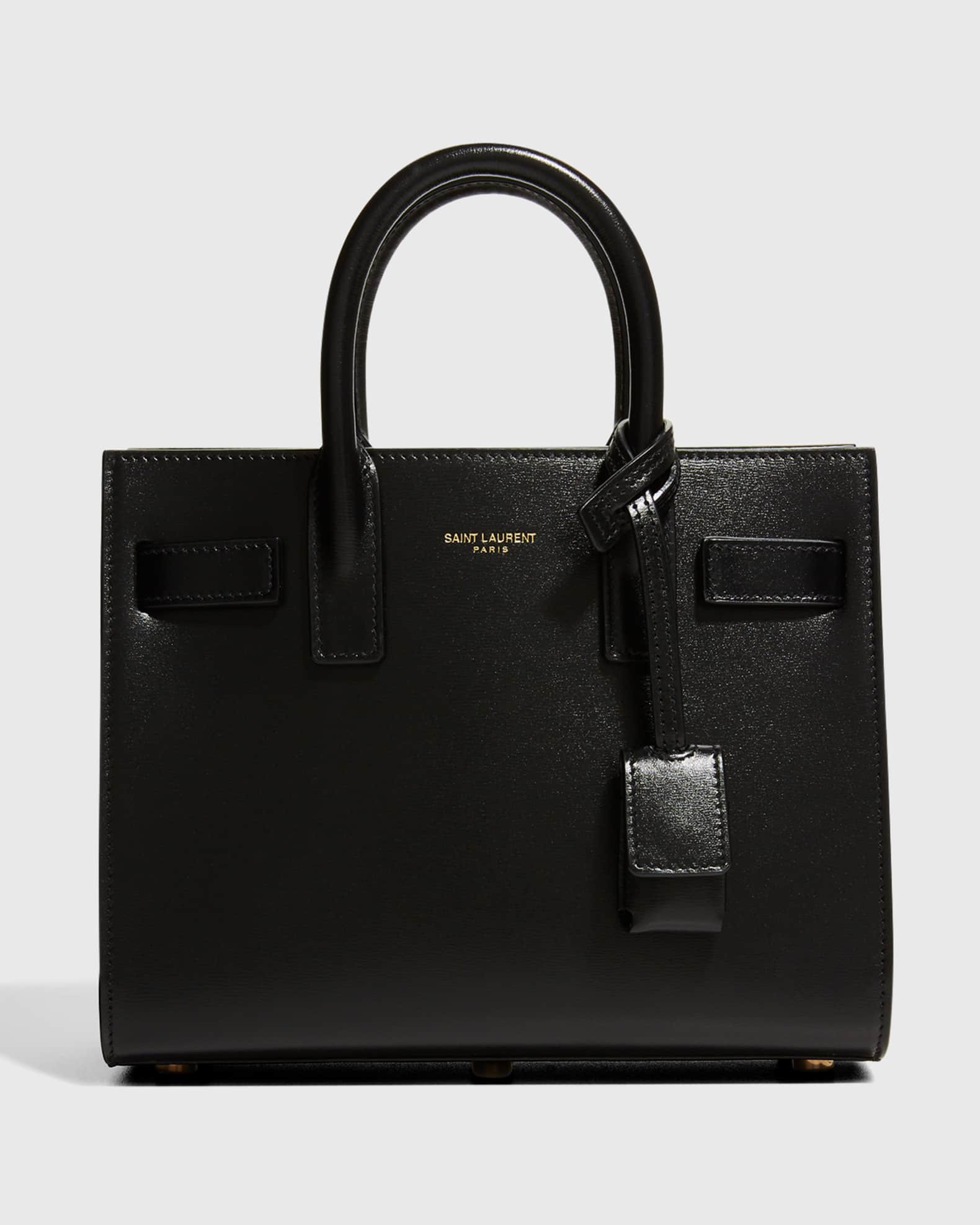 Saint Laurent Sac De Jour Nano Top-Handle Bag in Smooth Leather | Neiman Marcus