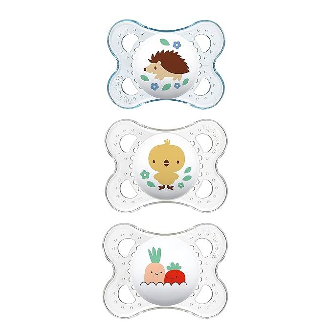 MAM Clear Collection Pacifiers Value Pack (3 Pack), MAM Pacifier 0-6 Months, Baby Pacifiers, Baby... | Amazon (US)