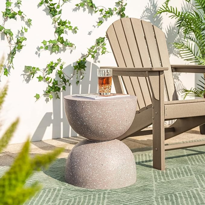 glitzhome Modern Decorative Garden Stool Heavy Duty Patio Sturdy Faux Terrazzo Garden Stool Side ... | Amazon (US)