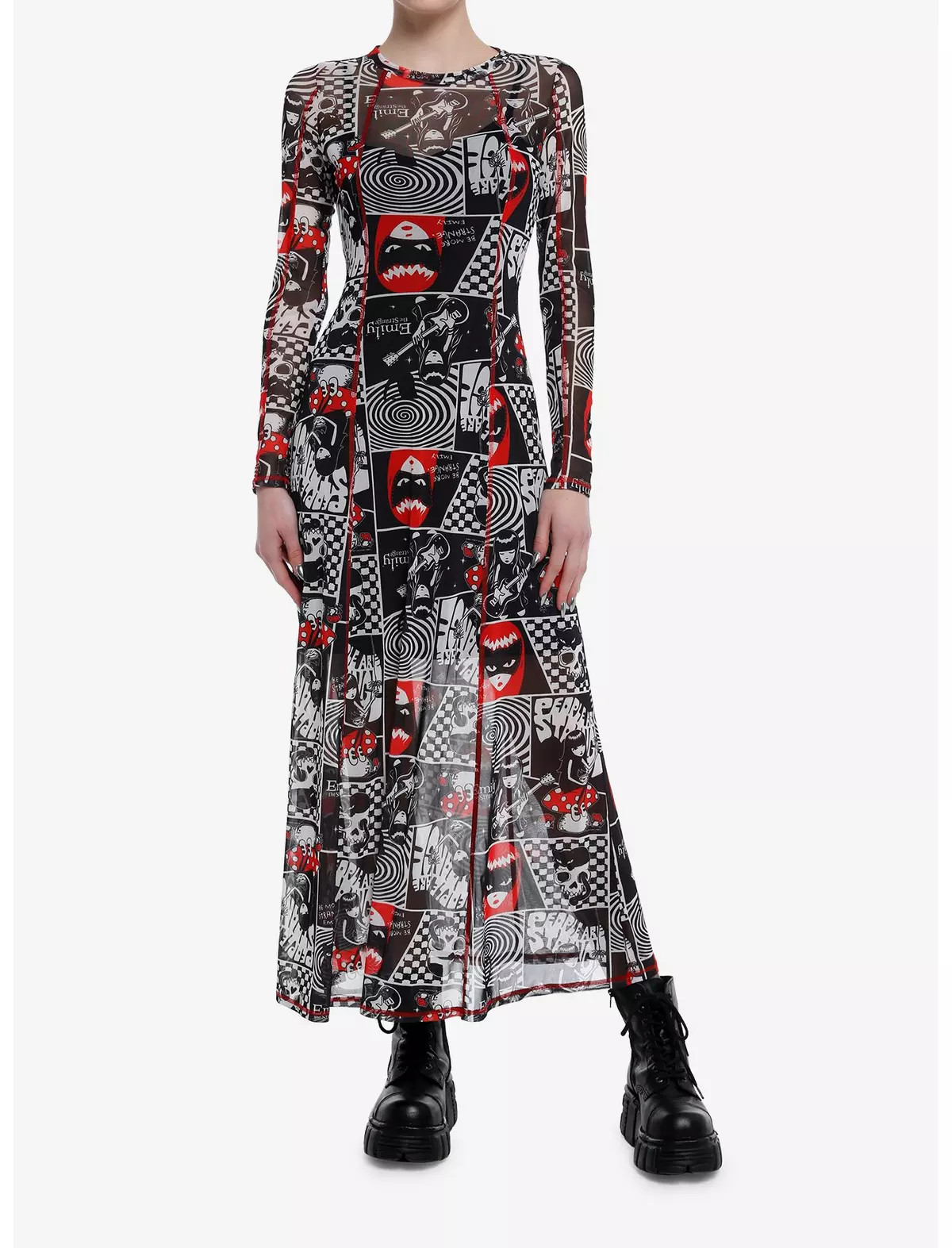 Emily The Strange Collage Maxi Dress | Hot Topic