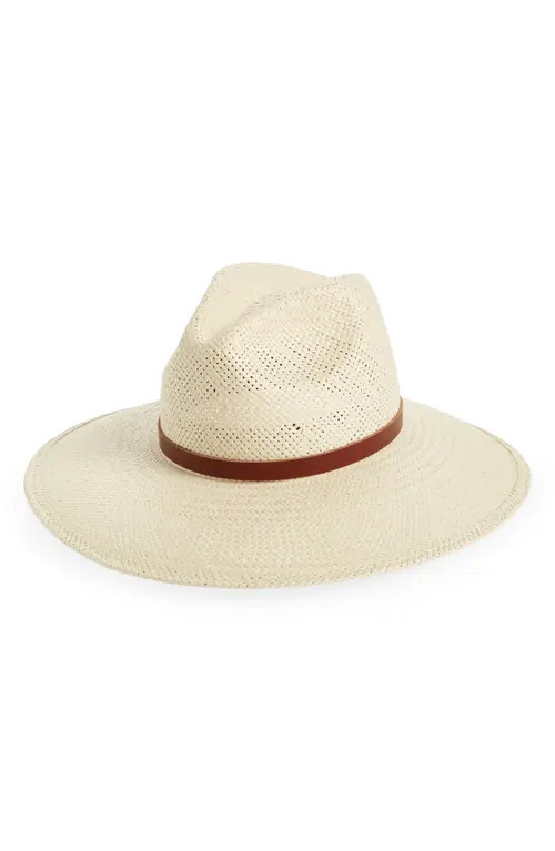 Janessa Leoné Judith Straw Hat in Natural at Nordstrom, Size Large | Nordstrom