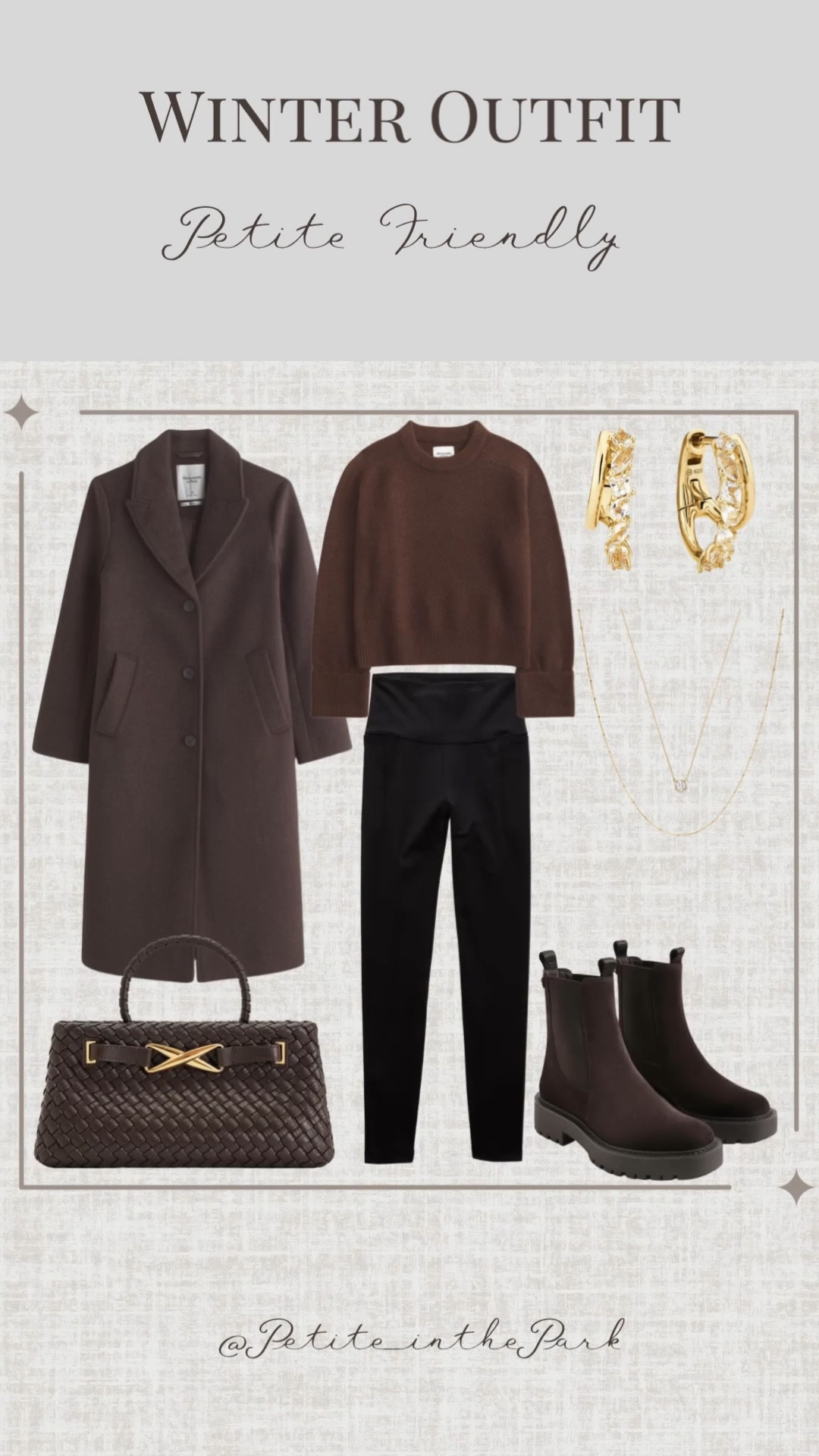 Winter petite outfit  

Winter outfit, winter trends, casual winter outfit, petite winter outfit, winter fashion, winter style, petite style, petite winter style, casual petite outfit, minimal outfit, minimal winter outfit, long coat, brown coat, petite coat, brown sweater, brown top , Abercrombie sweater, high waisted leggings , petite leggings , boots, brown boots, suede boots, shoulder bag, leather bag, brown bag, brown purse, gold earrings, gold hoop earrings, gold necklace, minimal jewelry  #casualoutfit #petiteoutifts #winteroutfits #winteroutfits2025 #wintertrends 



#LTKmomlife #LTKHoliday #LTKPetite