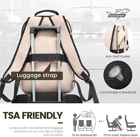 LOVEVOOK Laptop Backpack for Women 15.6 inch,Cute Womens Travel Backpack Purse,Professional Lapto... | Amazon (US)