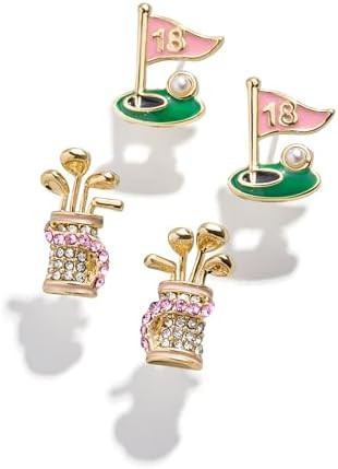 BaubleBar Sport-Themed Statement Earrings, Novelty Stud Earrings for Women, Costume Jewelry | Amazon (US)