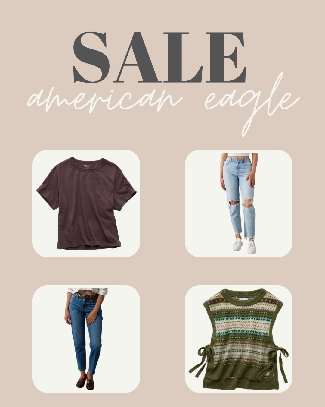 ✨ SALE ALERT ✨ American Eagle faves for under $35! From classic denim to cozy knits and everyday tees, these finds are too good to pass up. 👖🖤

🛒 Tap to shop the deals before sizes sell out!

#LTKSaleAlert #LTKFindsUnder50 #LTKStyleTip