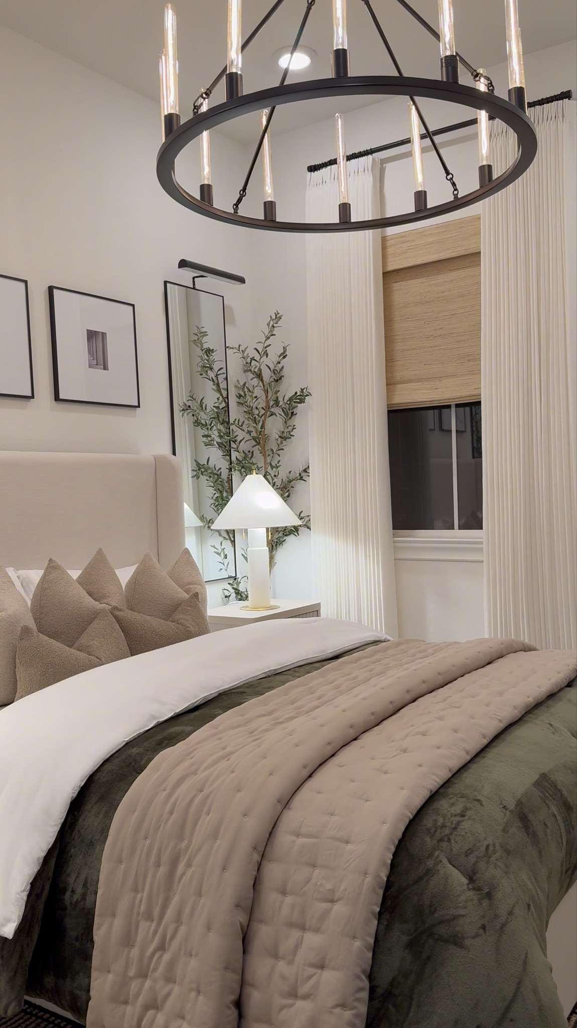 ✨ Here’s another curation of our guest room, with all the details you’ve been asking for!

The rug is an 8x10, and the bed is a queen—this time I went with queen-sized bedding since the frame sits lower than our previous canopy. I kept the mattress at a max of 12 inches to preserve the headboard’s proportions without it feeling overtaken.

The chandelier comes with bulbs, but I swapped them for T300 long lights to give a more elevated look. The frames are spaced 4.5 inches apart for balance.

✨ Want these pieces? I’ve linked the exact items for easy shopping!

#LTKSaleAlert #LTKHome #LTKStyleTip