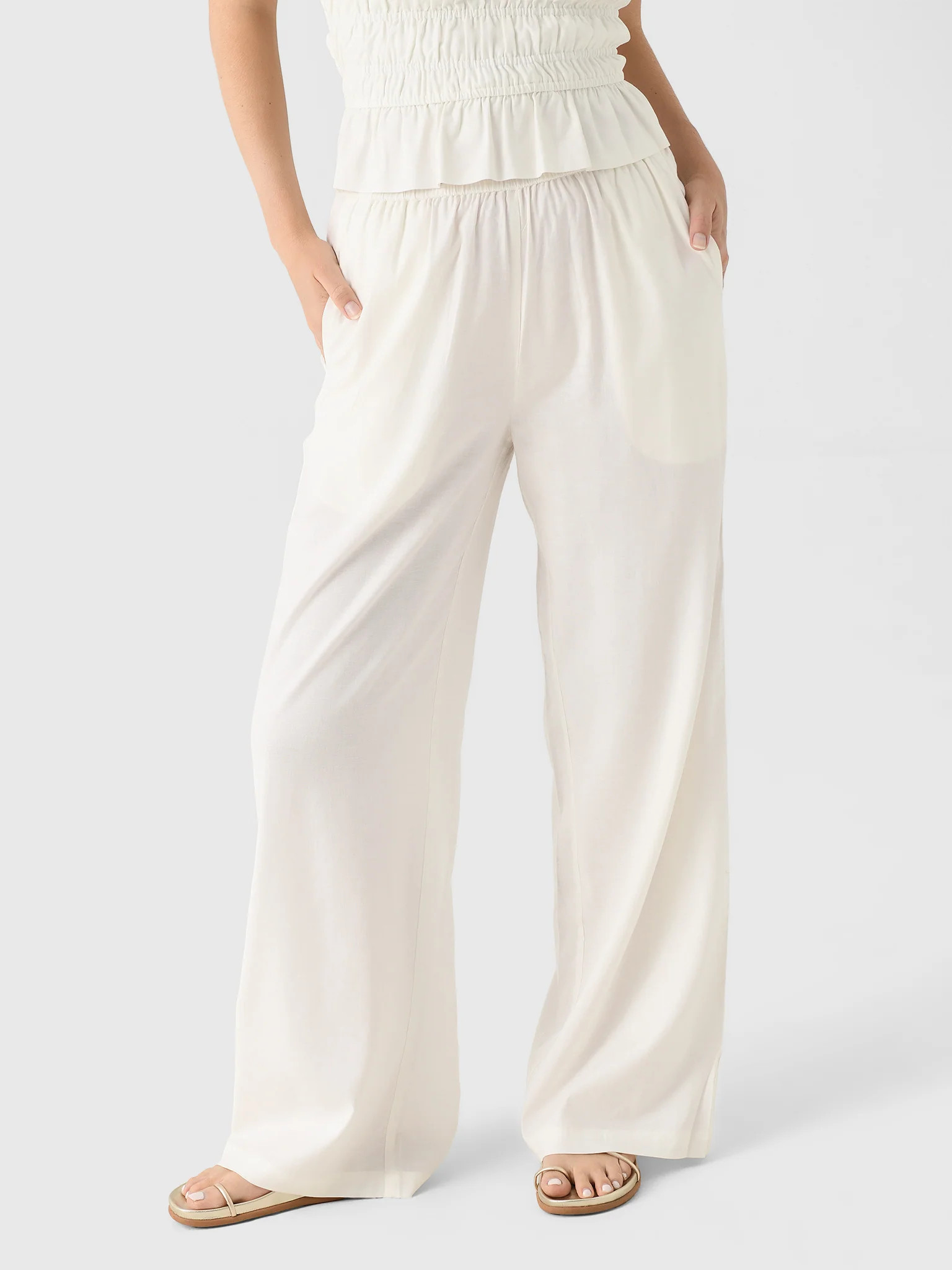 SOLID & STRIPED
                      
                     Women's Linen Monaco Pant | Saint Bernard